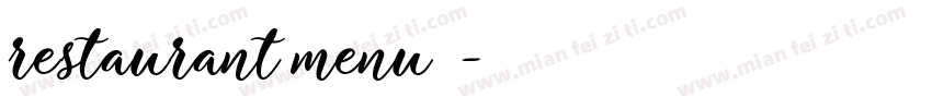 restaurant menu字体字体转换
